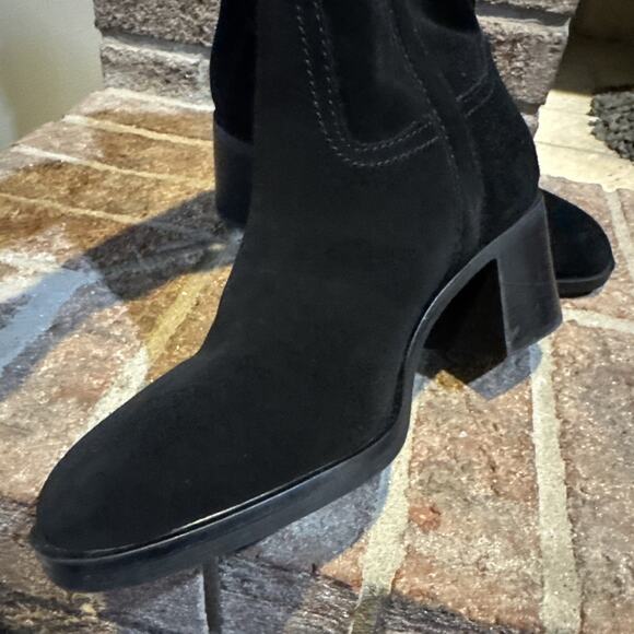 Steve Madden Women Romney Black Leather Western Festival Pull On Boots sz 9 - Picture 11 of 16